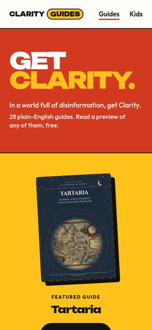 Clarity Guides website on a phone